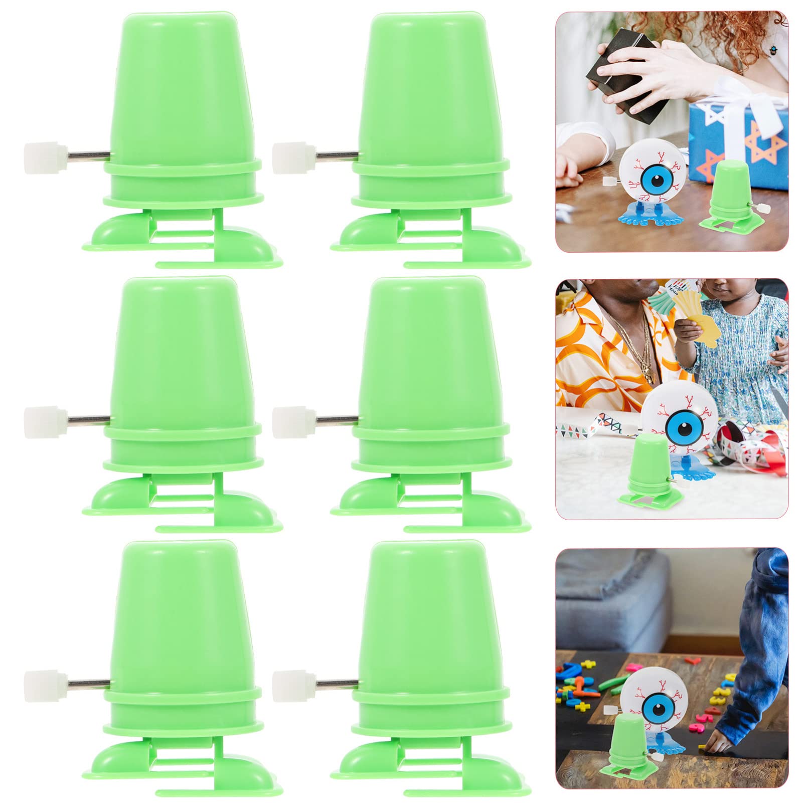 ぜんまい仕掛け　おもちゃ　6個セット Amazon.co.jp: EXCEART ぜんまい 歩行機 6個 ホッピングおもちゃ